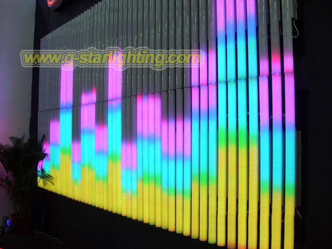 LED audio frequency control column light