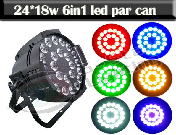 24x18w RGBWA+UV 6IN1 LED Par Can Light