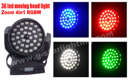 Zoom 36 Led moving head lights