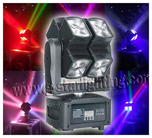 wheel Dual Axis  8x10w 4in1 led beam light