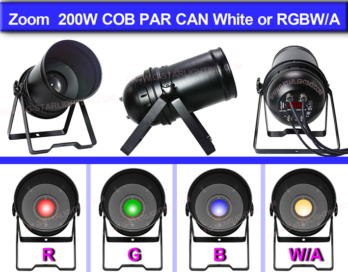 Zoom 200W COB PAR CAN/ LED PAR LIGHT